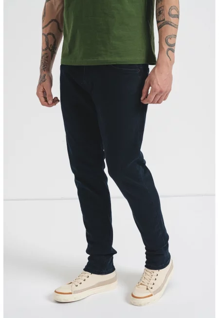 Панталон със средновисока талия - Тъмносин