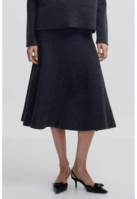 Пола с вълна - Меланж тъмно сиво