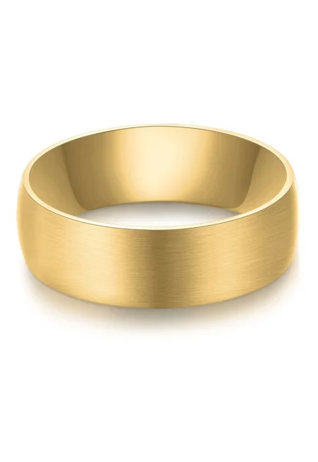 Пръстен от неръждаема стомана с покритие от 14K злато