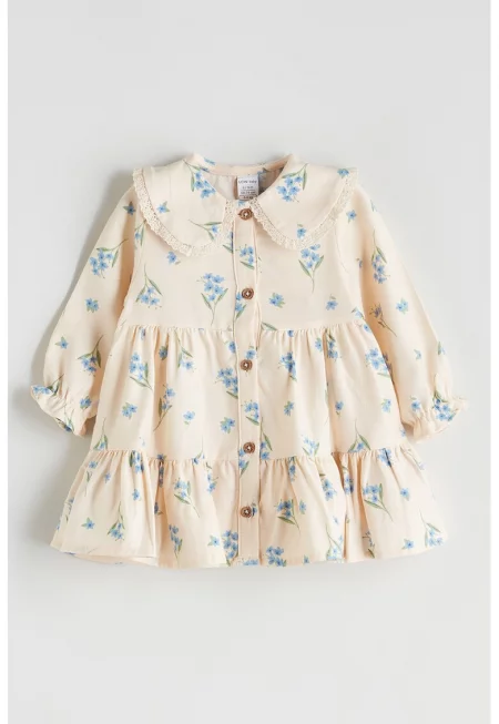 Разкроена рокля с яка Peter Pan