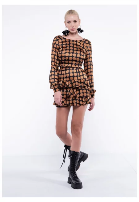 Rochie pixie cu volane