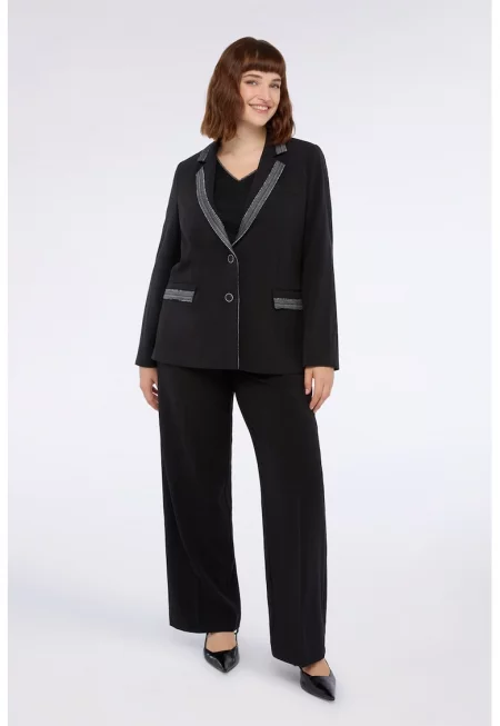 Сако с контрасти - Черен