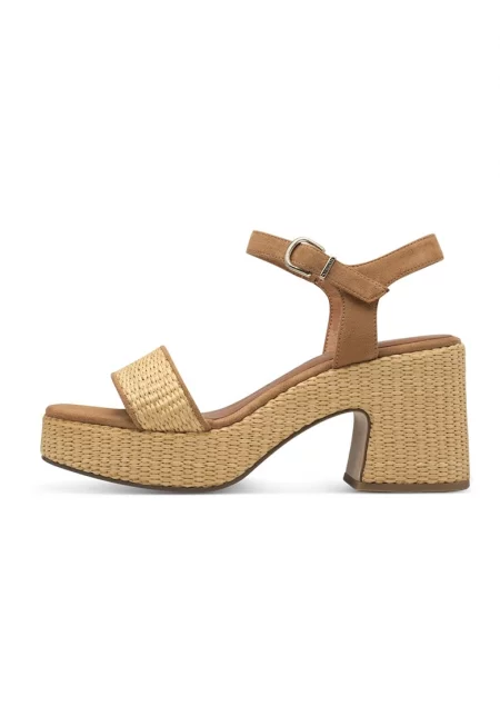 Сандали с масивен ток - Светлокафяв