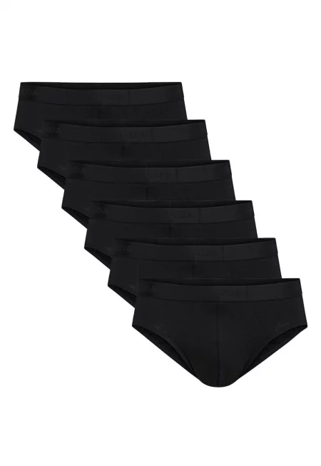 Слипове с памук 174129 - 6 чифта - Черен