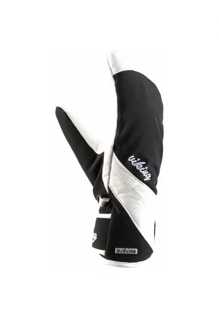 Спортни ръкавици  Aurin - изолация PrimaLoft Gold - естествена кожа - бяло/черно -