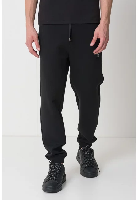 Стеснен спортен панталон - Черен/Сребрист