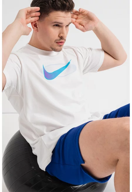 Тениска Retro Swoosh с овално деколте и щампа