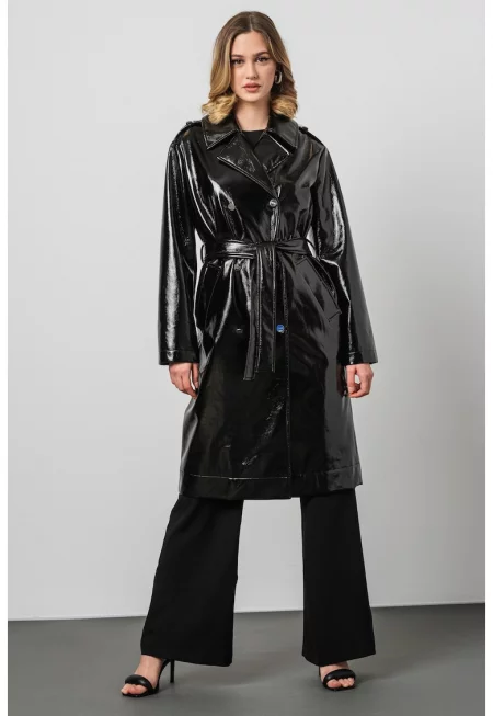 Тренч с винилов ефект