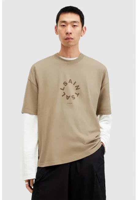 Уголемена тениска Tierra с лого