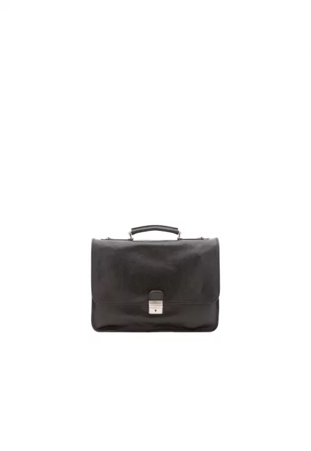 Унисекс кожена чанта - Черен