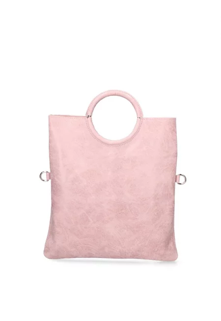 Велурена чанта Velvet с презрамка - Светлорозов