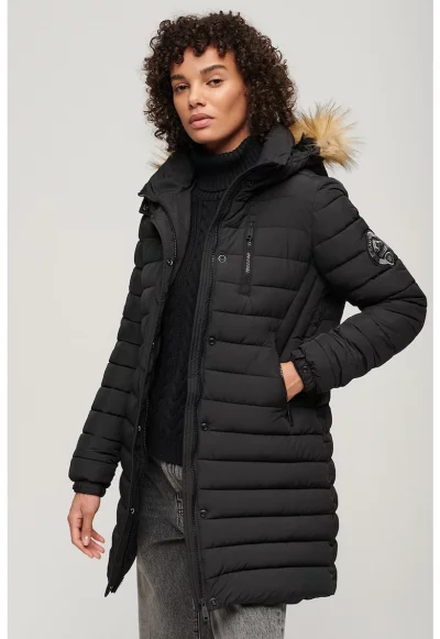 Вталено зимно яке Fuji с качулка