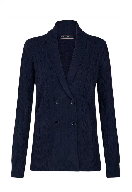 Жилетка с вълна с плетка осморка