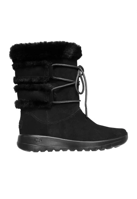 Зимни ботуши On The Go Joy от набук - Черен