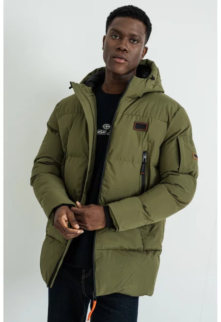 Зимно яке Bob с качулка - Папратово зелено