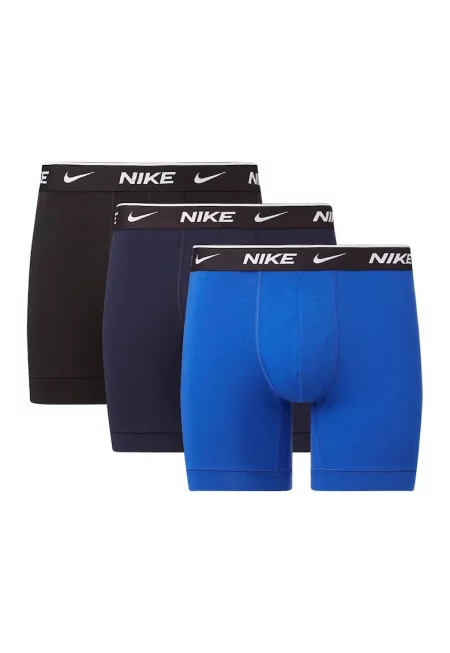 Боксерки с лого - 3 чифта - Черен/Тъмносин