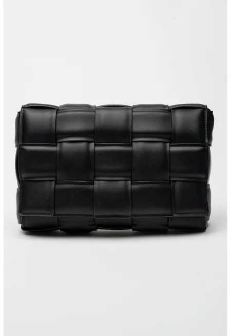 Чанта през рамо от еко кожа със сплетен дизайн