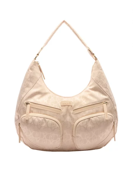 Чанта през рамо с монограм - Светло кафяво