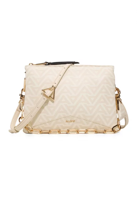 Чанта за рамо Lilsoft от еко кожа с метално лого