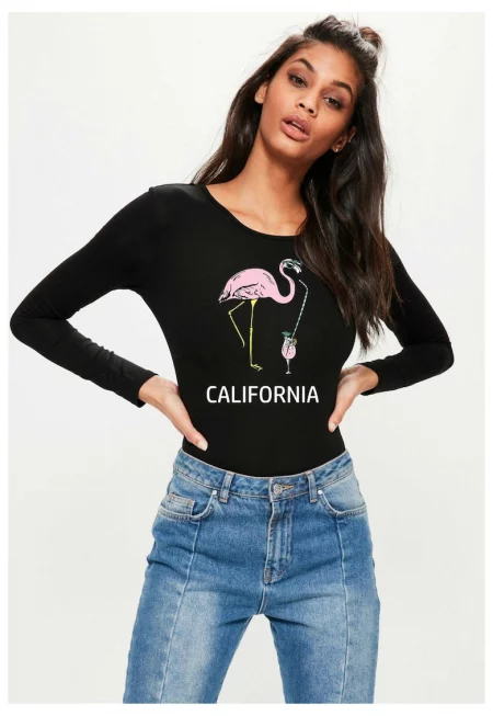 Черна дамска блуза - California