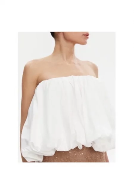 Дамска блуза -  304928383 - Памук - Бяла - Бял