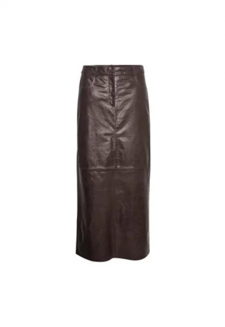 Дамска пола -  302973323 - Естествена кожа - Кафяв - Кафяв