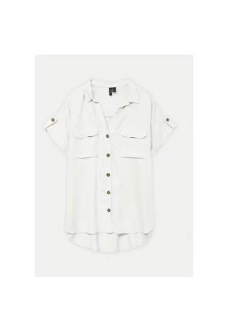 Дамска риза  10310139 - Вискоза - Бяла - Бял