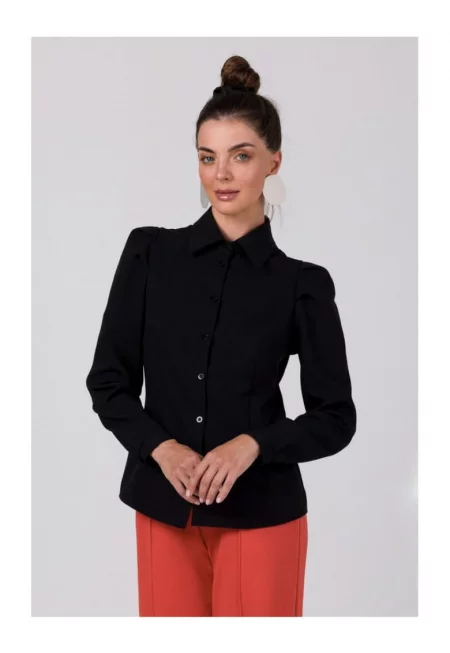 Дамска риза с дълъг ръкав -  Annamue - черна
