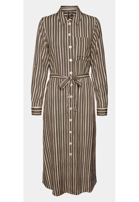 Дамска рокля -  303612535 - Кафява - Вискоза