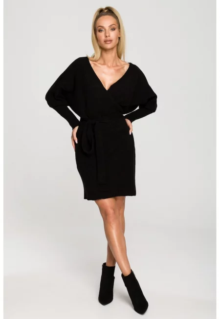 Дамска рокля - Акрил - Размер М - Черна