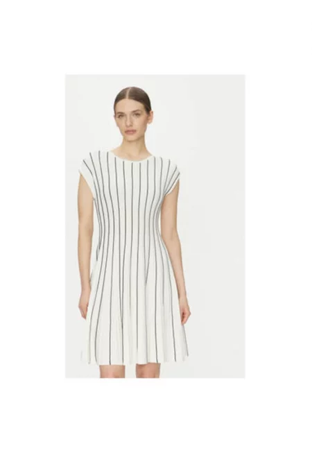 Дамска рокля  DD4J8E21 - Вискоза/Найлон - Бежов