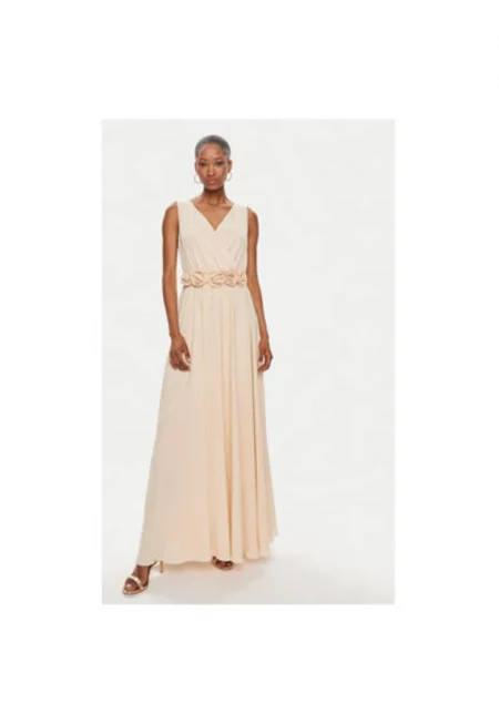 Дамска рокля - Ринасименто - 304371011 - Полиестер - Бежов