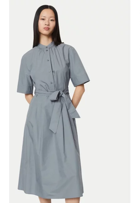 Дамска рокля -  сива - памук