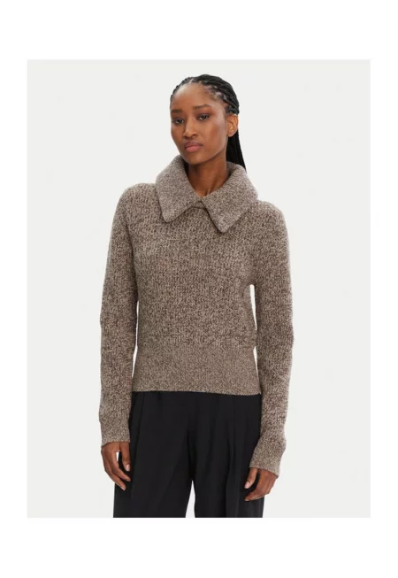 Дамски пуловер -  304549359 - Вълна/Полиамид - Бежов - Бежов