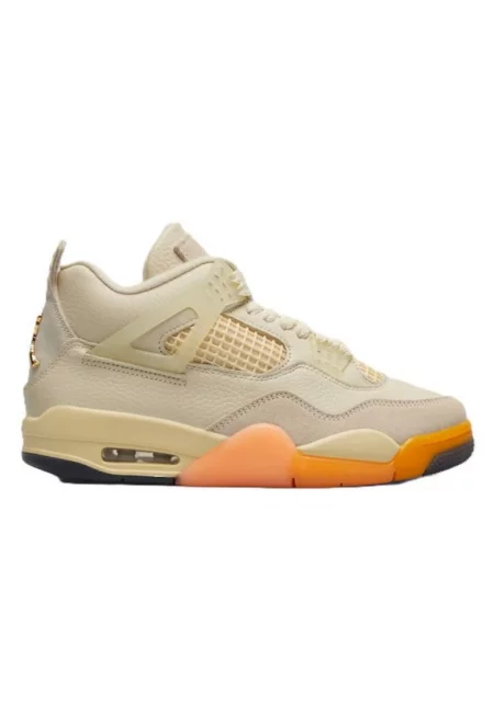 Дамски спортни обувки -  Wmns Air Jordan 4 Retro - Екологична кожа - Кремав - Крем