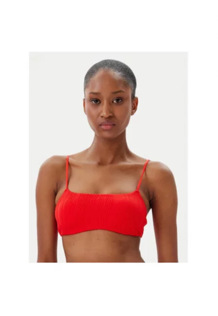 Дамско горнище на бански  C12VQ9 A39 - Полиамид/Еластан - Червен