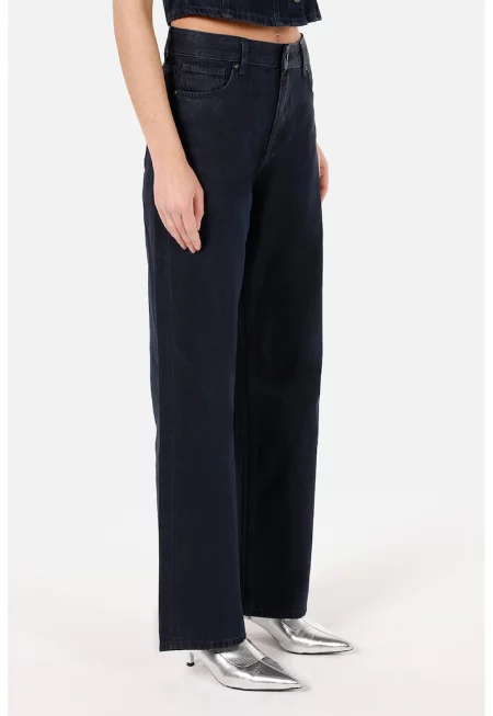 Дънки със средна талия - Тъмносин