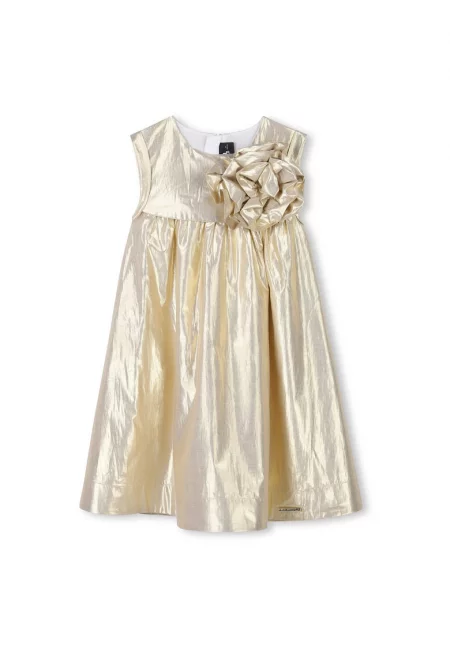 Детска рокля за момичета Karl Lagerfeld - златиста