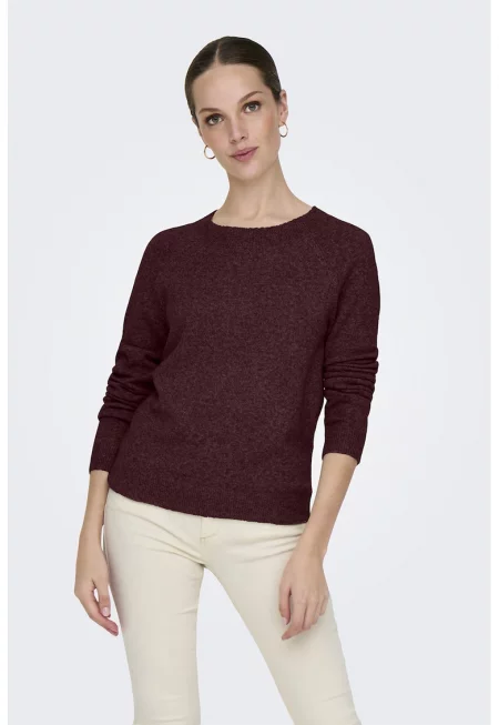 Фино плетен пуловер с ръкави реглан