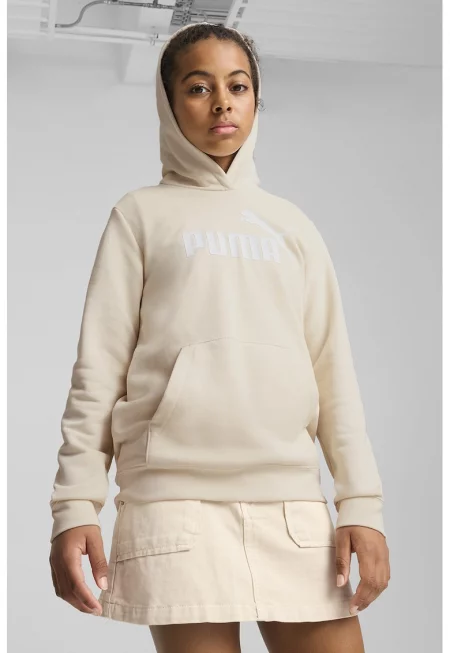 Худи с лого - Бял/Светло бежово