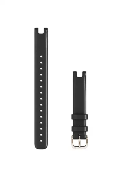 Каишка за часовник Smartwatch  Lily (14 mm) - Черна кожа - Златиста катарама (Large)