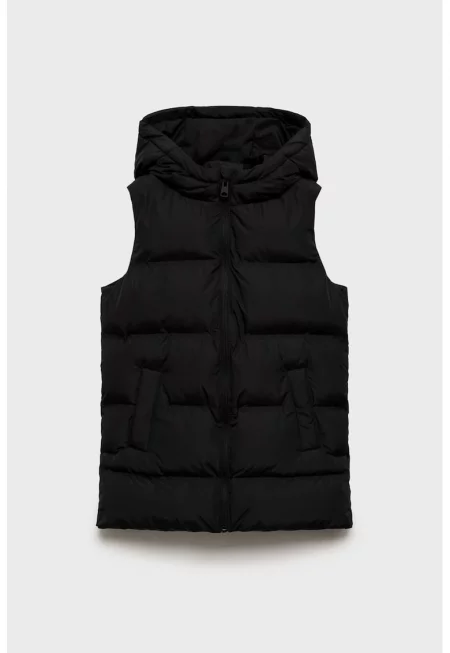 Капитониран елек с качулка