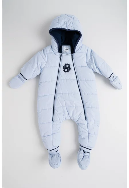 Капитониран гащеризон с цип - Ледено синьо