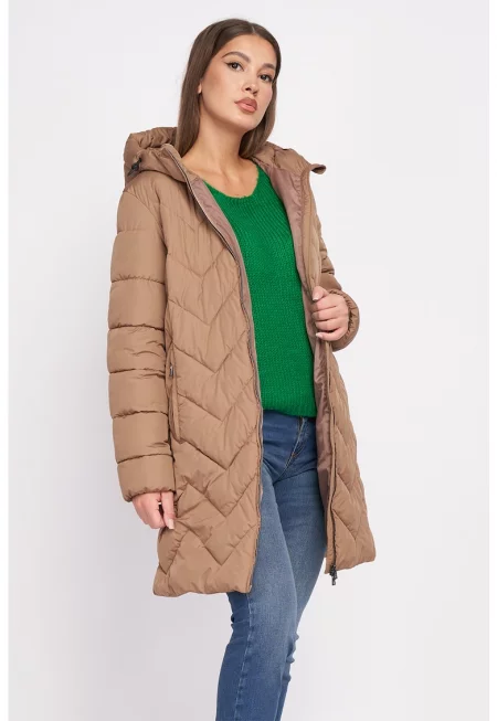 Капитонирано зимно яке с качулка