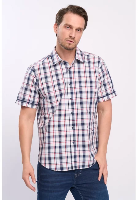 Карирана риза с къси ръкави