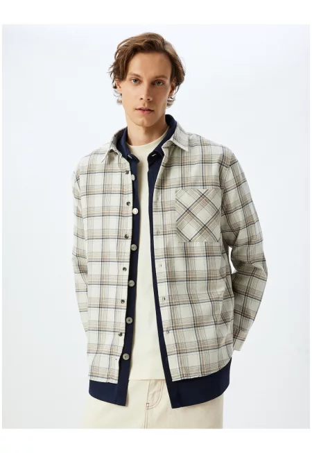 Карирана риза със свободна кройка