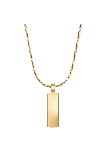Колие с 14К злато и висулка - Златист