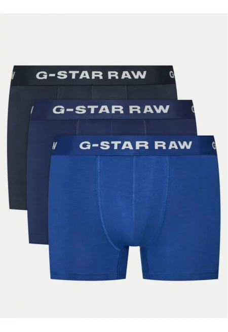 Комплект от 3 мъжки боксерки - G Star Raw - 304710148 - Органичен памук - M INTL - Син