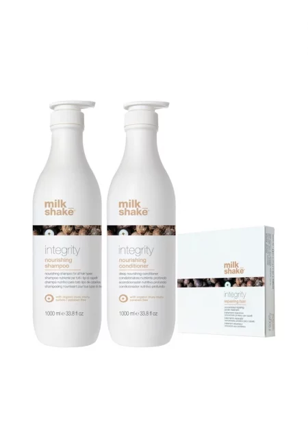 Комплект за хидратация и реконструкция  Integrity 1000 мл - Балсам 1000 мл - Терапия 8 x 12 мл