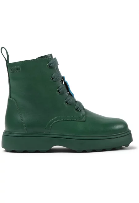 Кожени боти Norte Twins 1725 с лого - Маслинено зелено